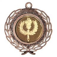 Laurel Wreath Edged Medal Bronze 1.75in