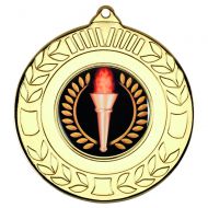 Wreath Medal 2in Gold