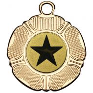 Tudor Rose Medal Gold 2in