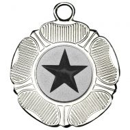 Tudor Rose Medal Silver 2in