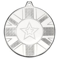 Union Flag Medal Silver 2in