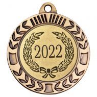 Wreath Medal Extra Thick Antique Gold - 2.75in : New 2022