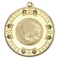 Clearance Golf Medal Leaf Medal Metal - Gold 2in