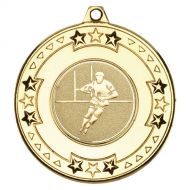 Clearance Rugby Medal Leaf Medal Metal - Gold 2in