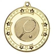 Clearance Tennis Medal Leaf Medal Metal - Gold 2in
