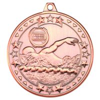 Swimming Tri Star Medal Bronze 2in