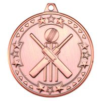 Cricket Tri Star Medal Bronze 2in