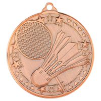 Badminton Tri Star Medal Bronze 2in : New 2019