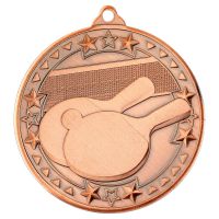 Table Tennis Tri Star Medal Bronze 2in : New 2019