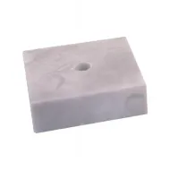 White Marble Trophy Award Base - 1 Hole Countersunk 3 X 3 X 0.75in