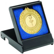 Black Medal Box - Small (40|50mm Recess Blue Insert) 3.5in