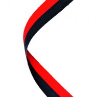 Medal Ribbon Black/Red 30 X 0.875in