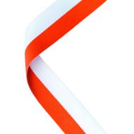 Medal Ribbon Orange/White 30 X 0.875in