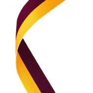 Medal Ribbon Maroon/Gold 30 X 0.875in