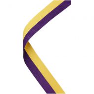 Medal Ribbon - Purple/Yellow 30 X 0.875in
