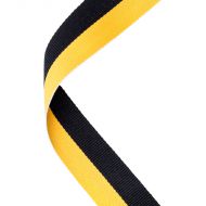 Medal Ribbon Black/Yellow 30 X 0.875in