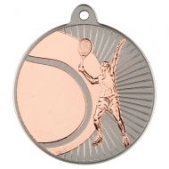 Tennis Two Colour Medal - Matt Silver/Bronze 2in