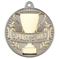 Sports Day Two Colour Medal - Matt Silver/Gold 2in
