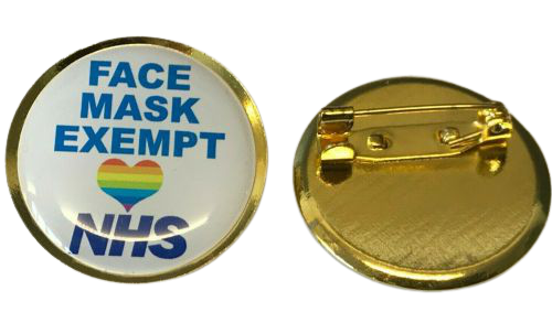 I LIP READ NHS RAINBOW BADGE 25MM 1"IN FACE MASK EXEMPT *_FREE POST_* 