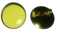 Plain Yellow Lapel Pin Badges 25mm 1 House School Merit Various Colours